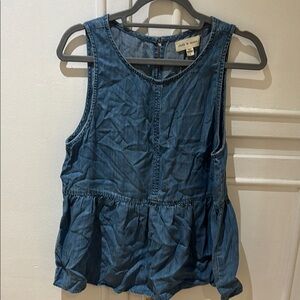 Cloth & Stone Blue Denim Tank Top